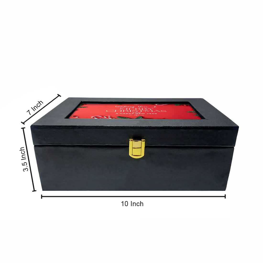 Christmas Gift Box With Chocolates Secret Santa Gifts - Xmas Red Holly - Image 4