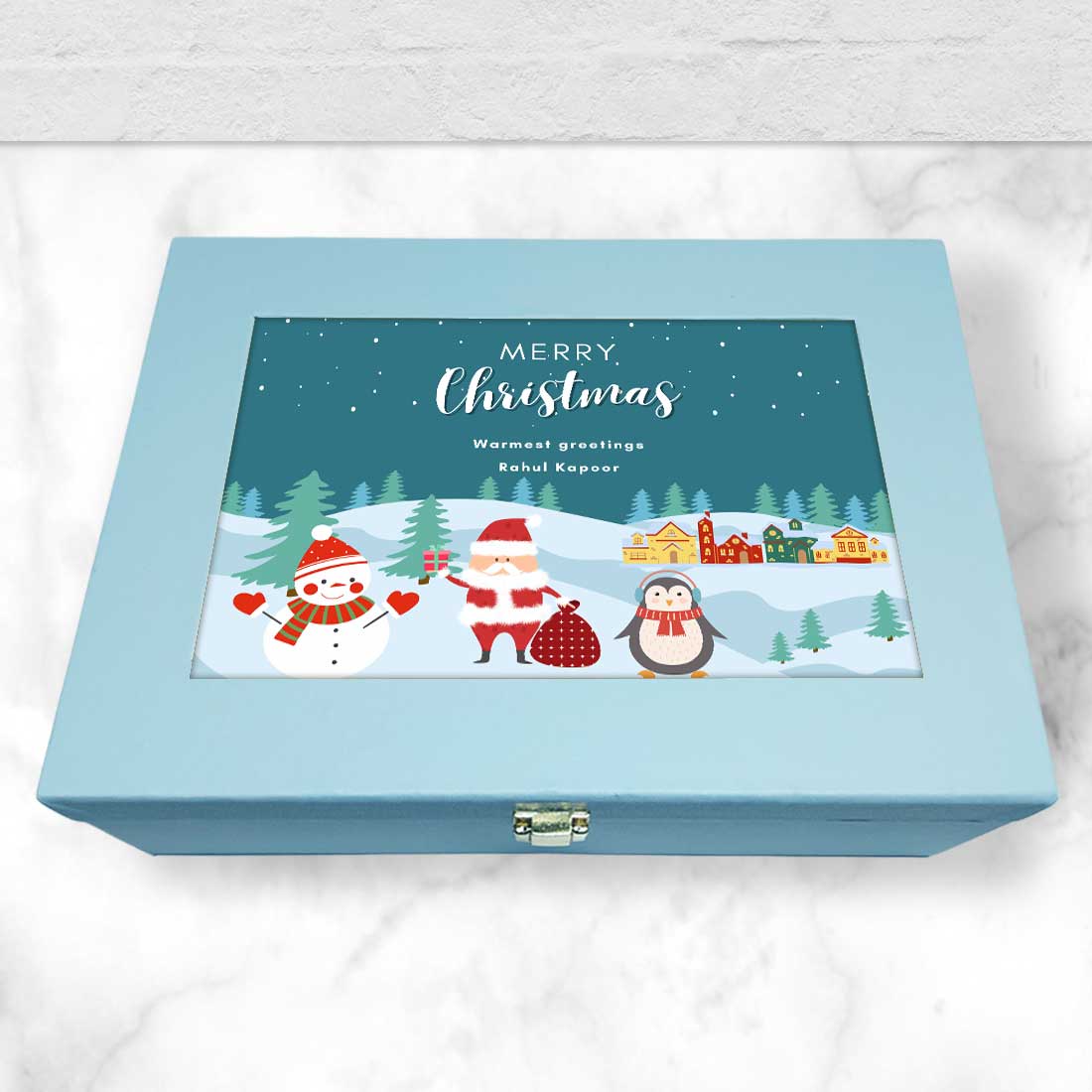 Customized Christmas Gift Box With Chocolates Secret Santa Gifts - Winterland