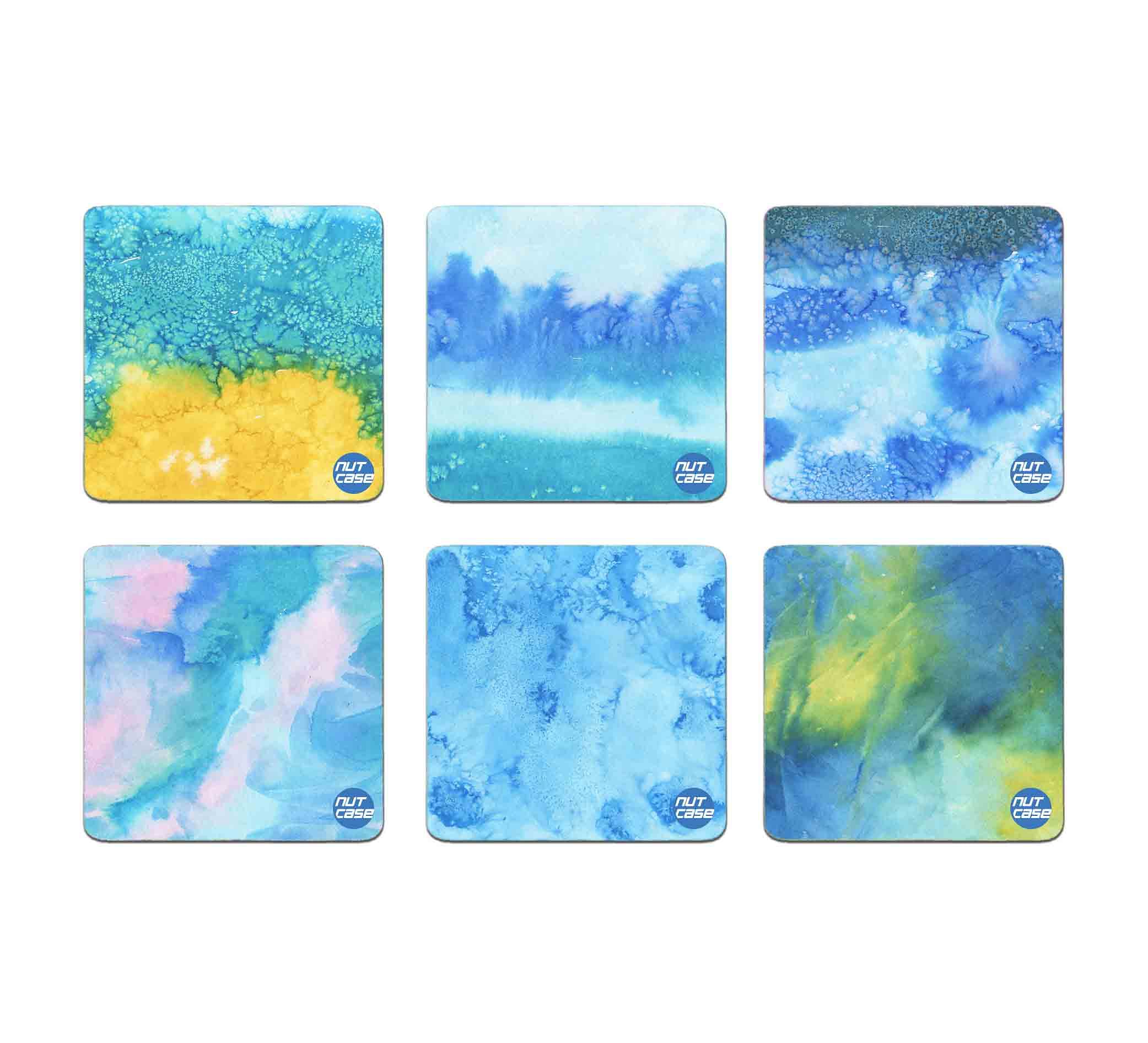 Metal Cool Table Coasters Pack of 6 for Home & Kitchen - Arctic Space - Image 2