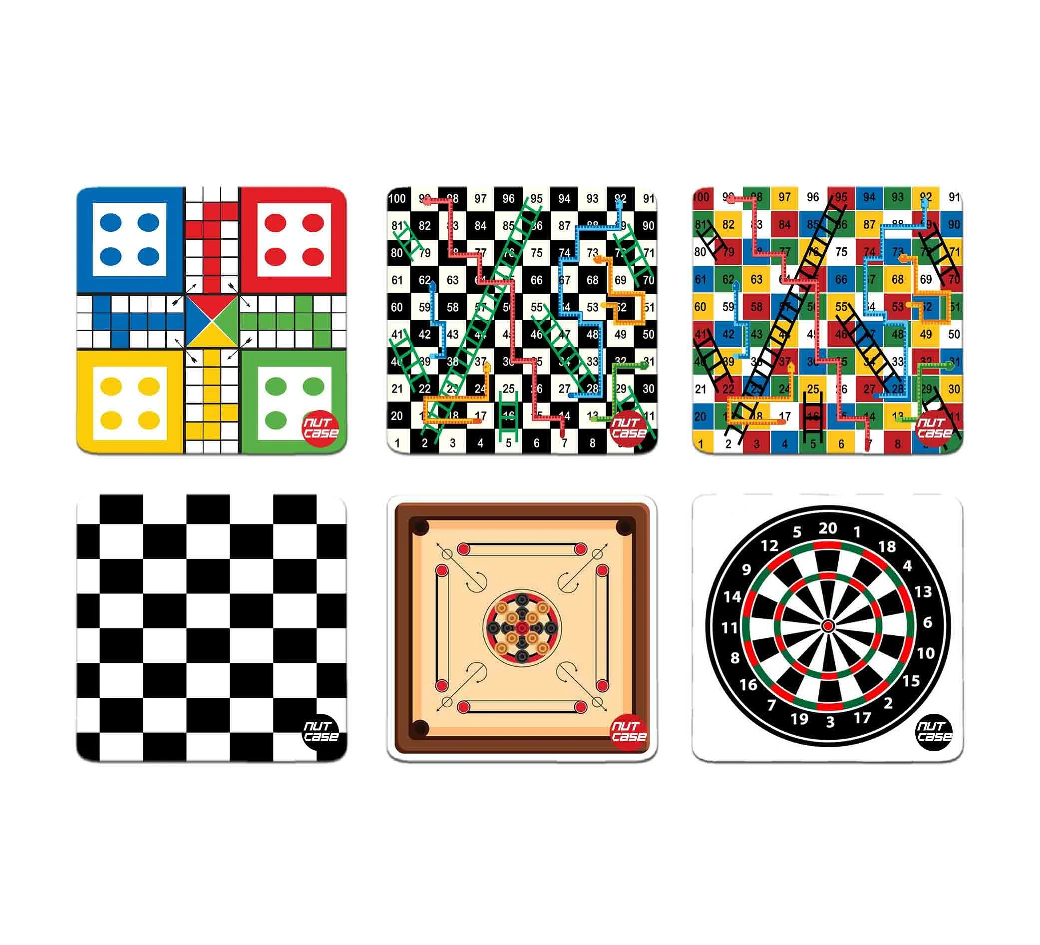 Nutcase Metal Coasters for Home Bar Cafe Restaurants - Board Games - Image 2