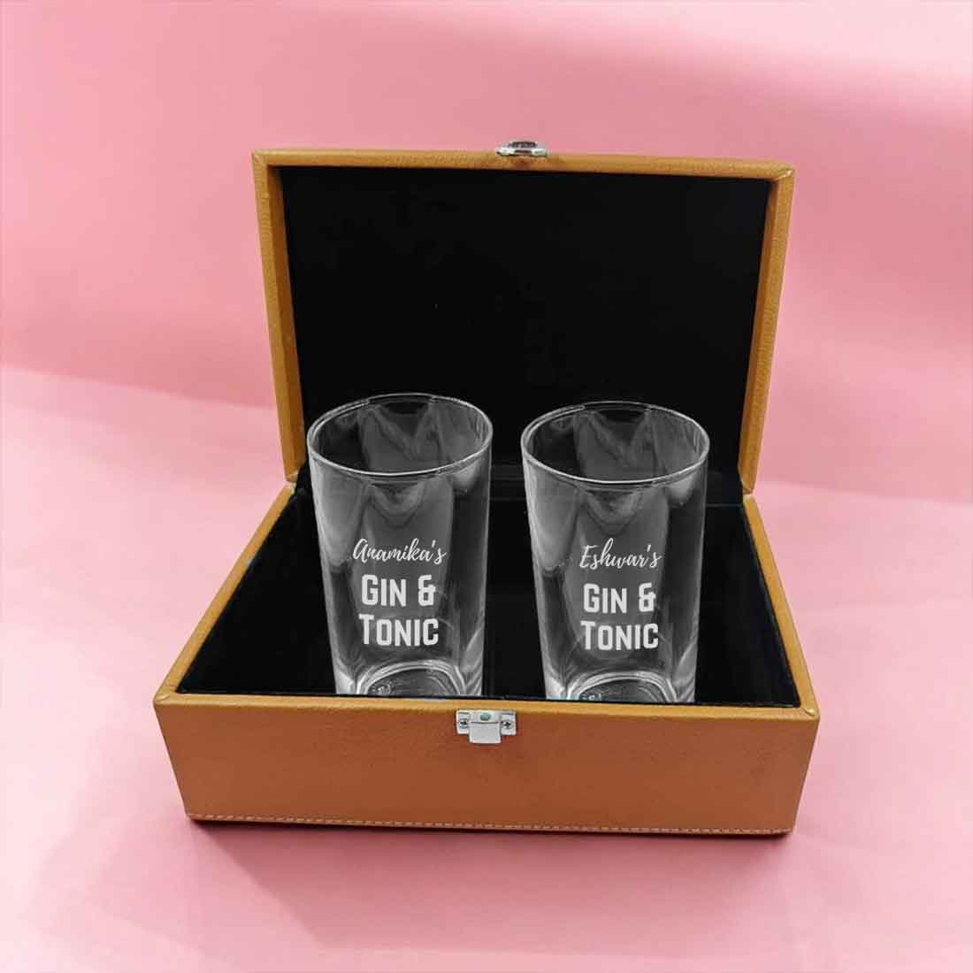 Cocktail Glassware Personalized Highball Glasses - Gin & Tonic - Image 5
