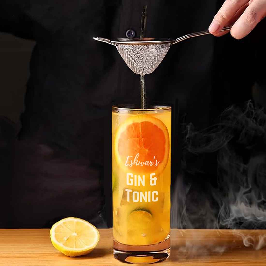 Cocktail Glassware Personalized Highball Glasses - Gin & Tonic - Image 6