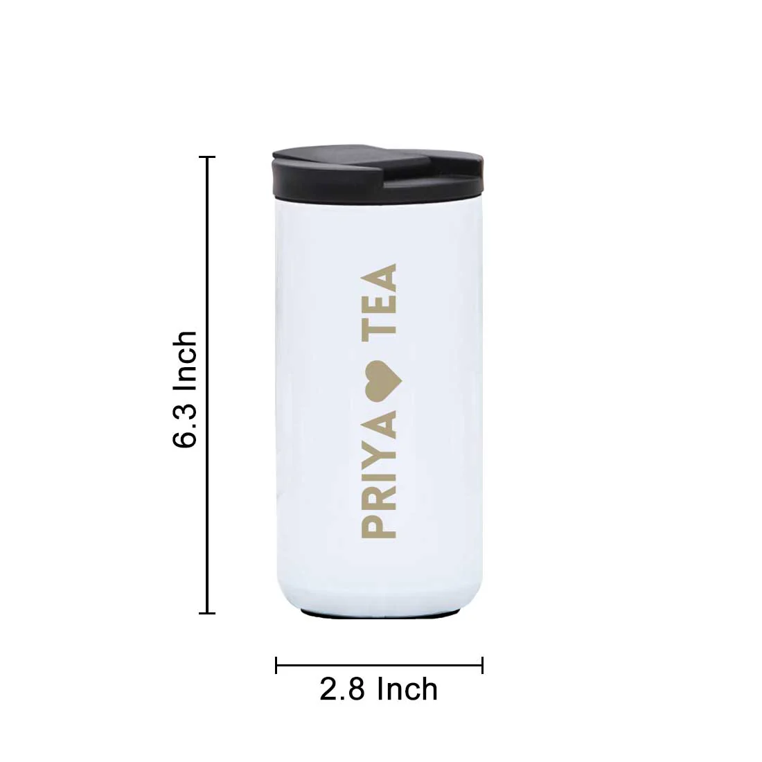 Customized Insulated Coffee Cup Tumbler with Name Engraved Design (400 ML) - TEA - Image 12