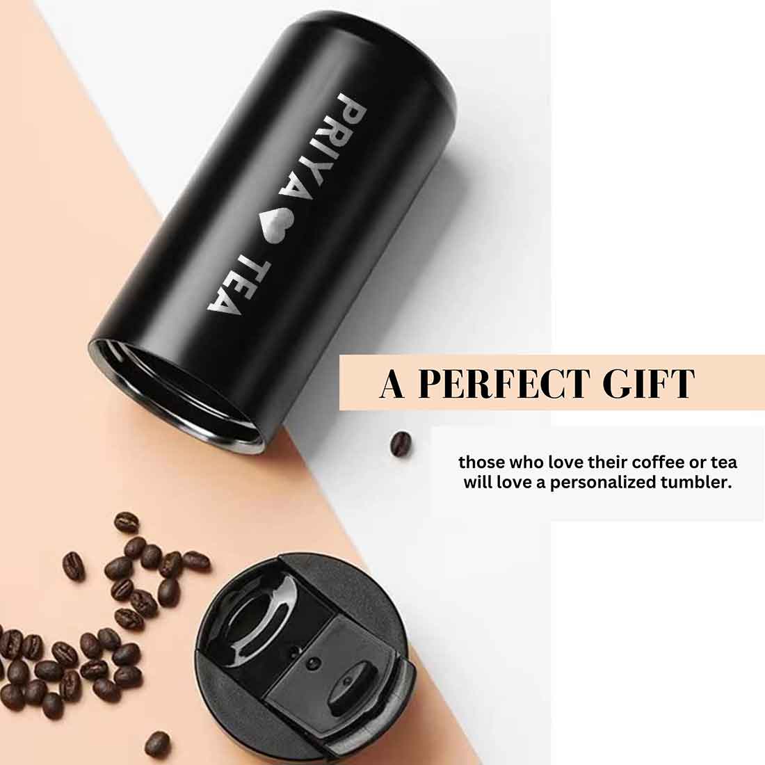 Customized Insulated Coffee Cup Tumbler with Name Engraved Design (400 ML) - TEA - Image 6