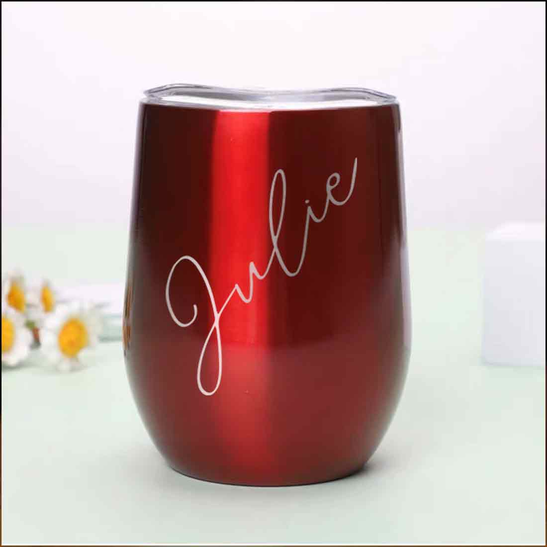Personalized Coffee Cup With Lid for Office Travelling Car Flask Mug (350 ML) - Add Name - Image 21