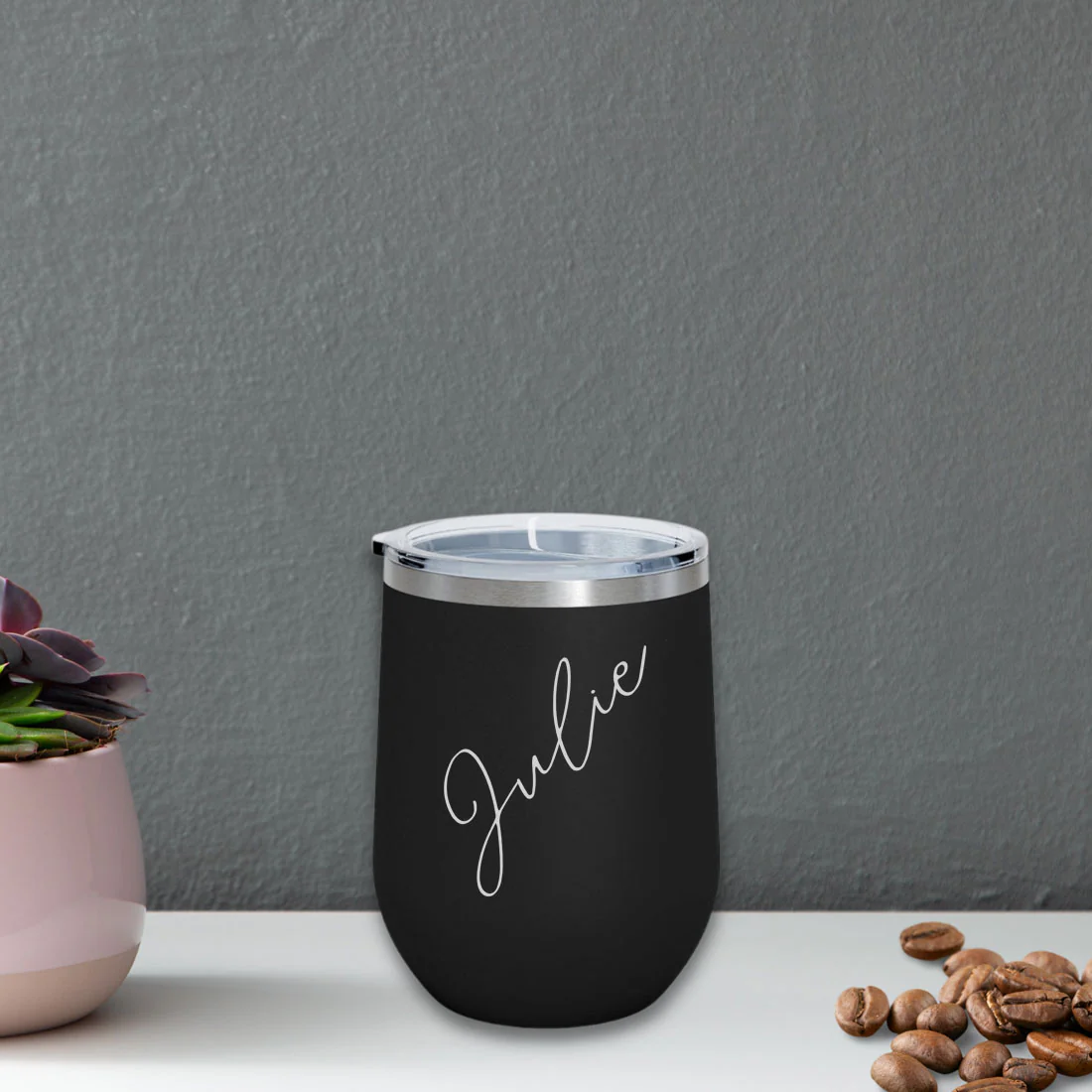 Personalized Coffee Cup With Lid for Office Travelling Car Flask Mug (350 ML) - Add Name - Image 4
