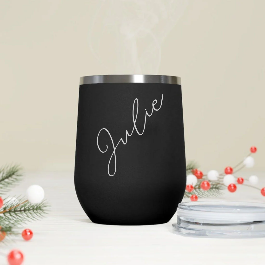 Personalized Coffee Cup With Lid for Office Travelling Car Flask Mug (350 ML) - Add Name - Image 7