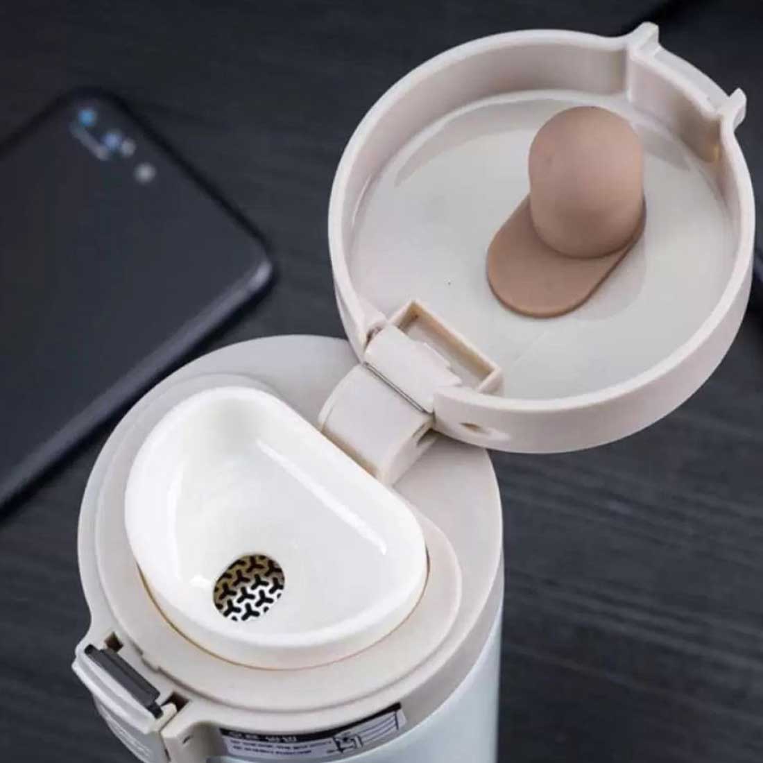 Personalised Coffee Cup With Lid for Office Travelling Portable Flask Sipper (380 ML) - Monogram - Image 12