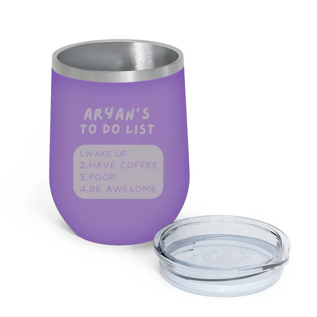 Engraved Personalized Stainless Steel Travel Coffee Cup With Lid for Office - To Do List - Image 10