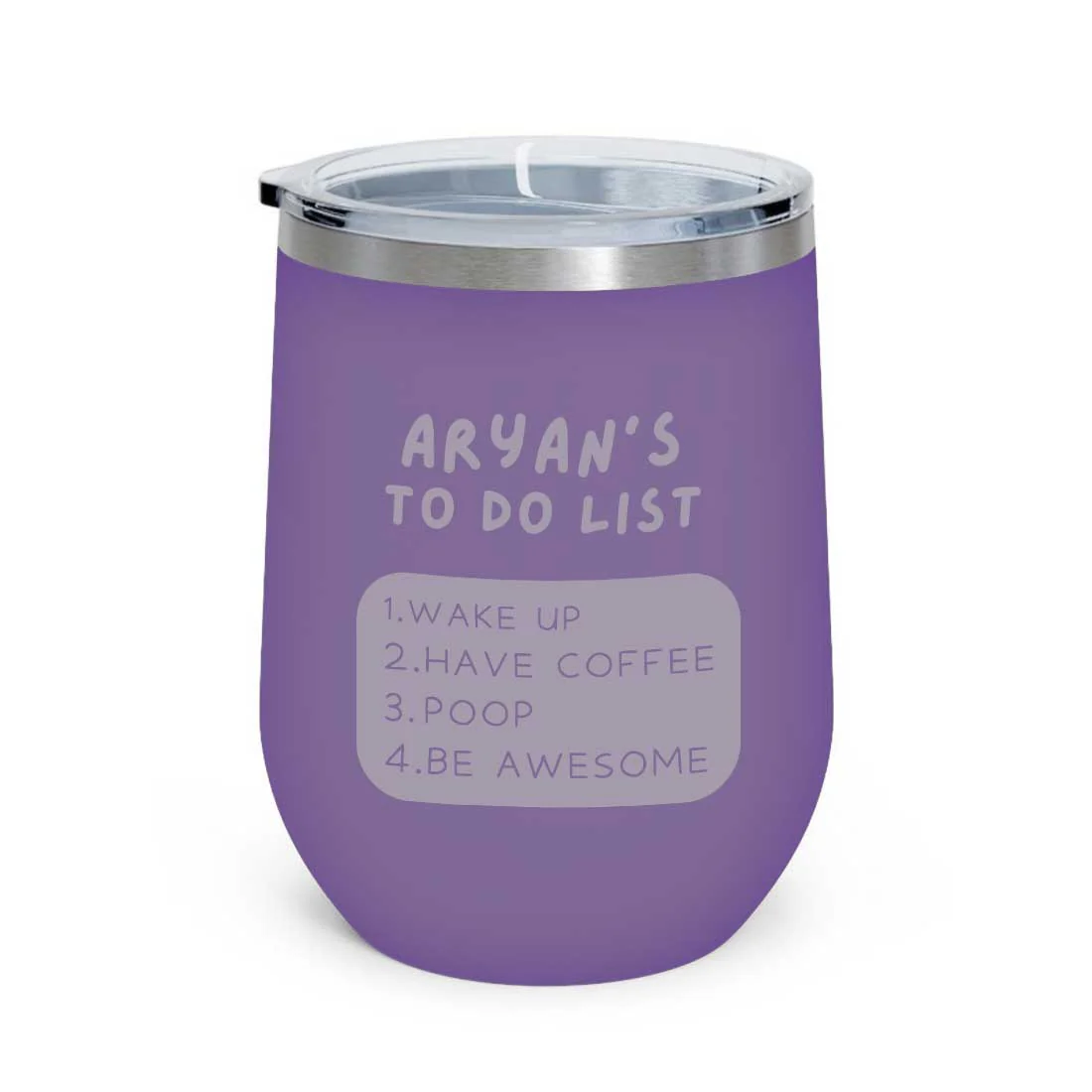 Engraved Personalized Stainless Steel Travel Coffee Cup With Lid for Office - To Do List - Image 12