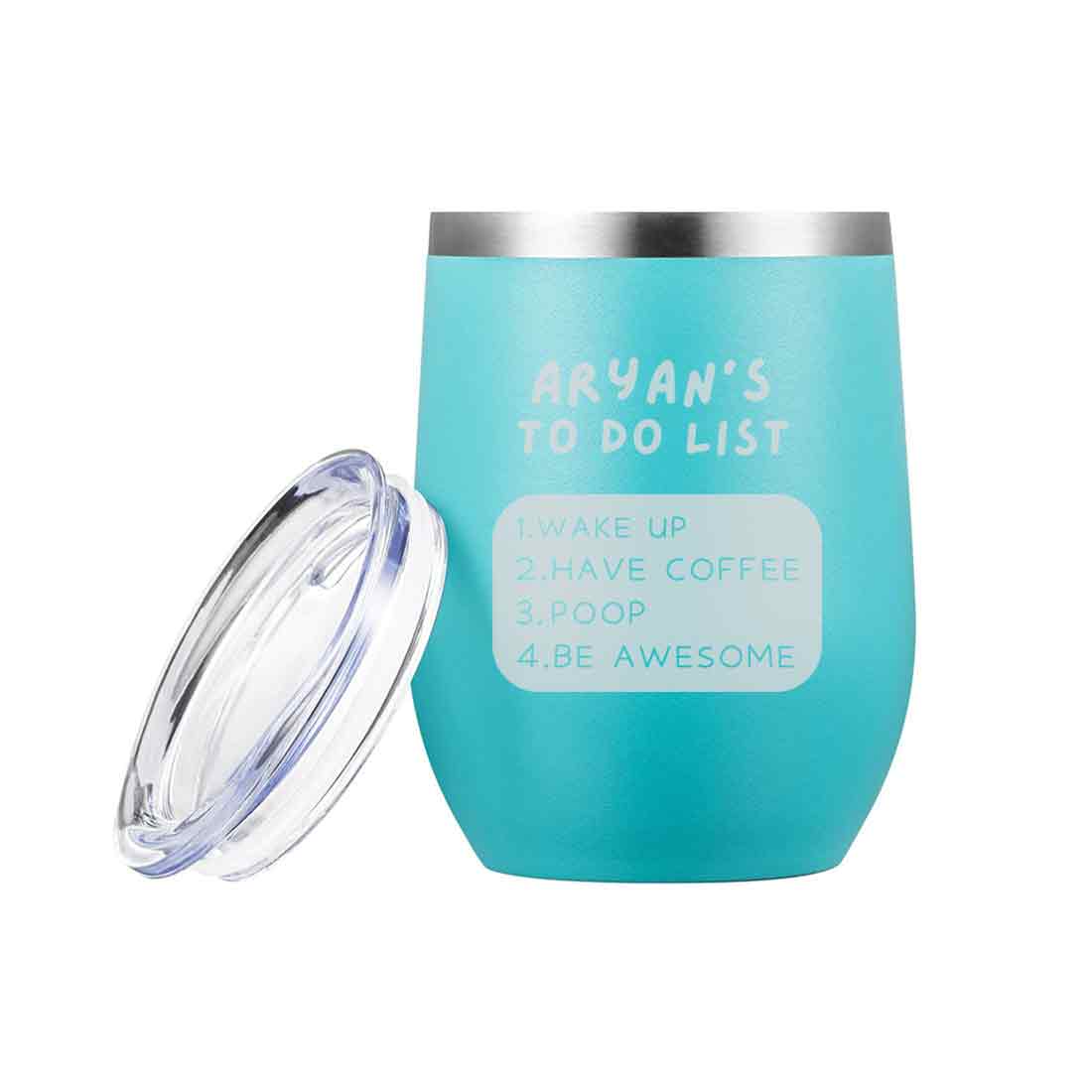 Engraved Personalized Stainless Steel Travel Coffee Cup With Lid for Office - To Do List - Image 15
