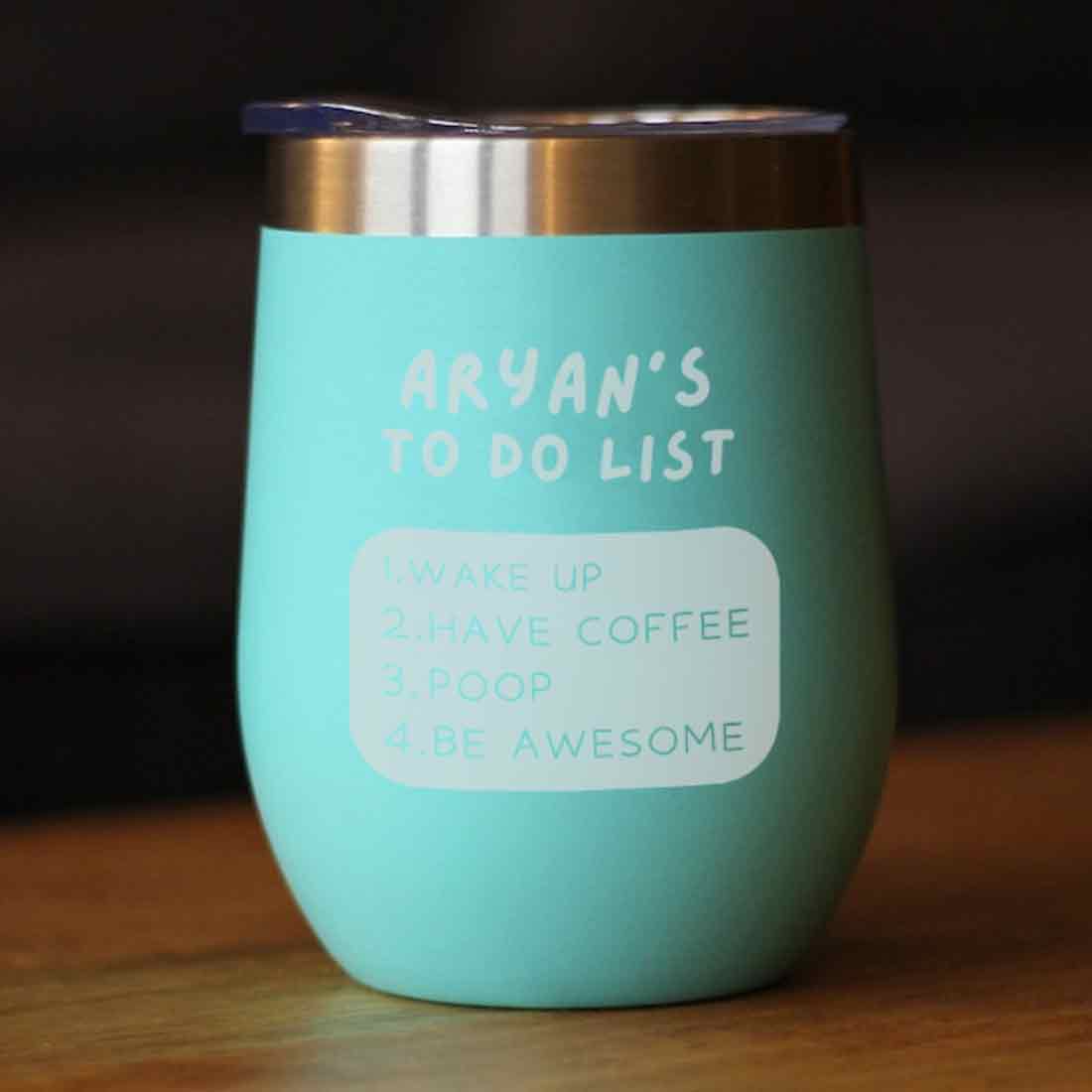 Engraved Personalized Stainless Steel Travel Coffee Cup With Lid for Office - To Do List - Image 16