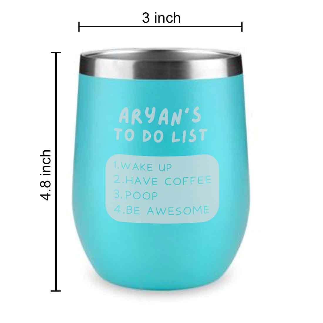 Engraved Personalized Stainless Steel Travel Coffee Cup With Lid for Office - To Do List - Image 19