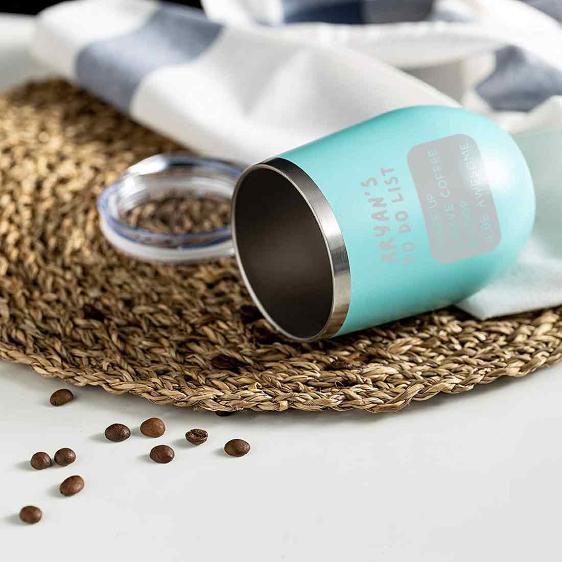 Engraved Personalized Stainless Steel Travel Coffee Cup With Lid for Office - To Do List - Image 20