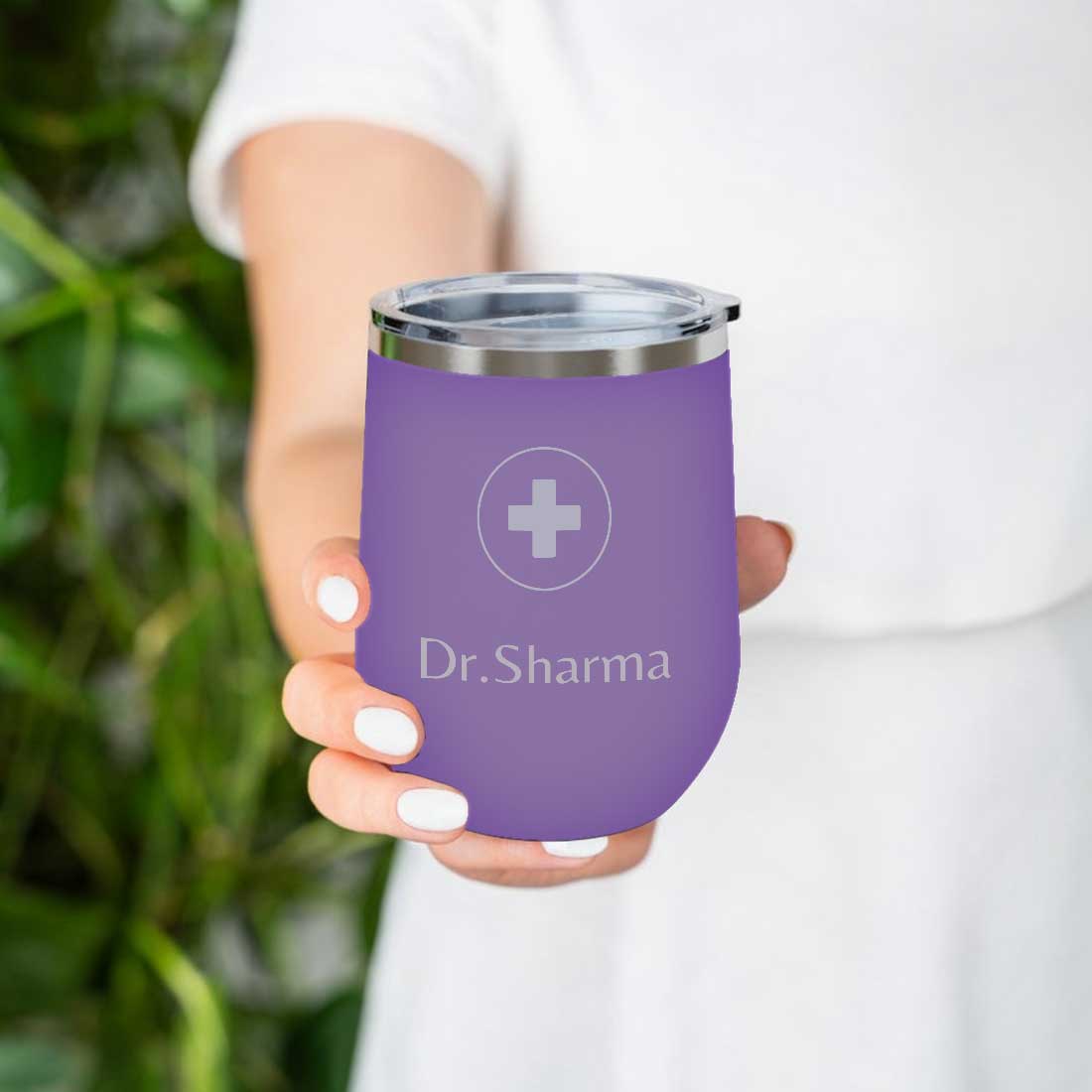 Personalized Stainless Steel Travel Coffee Flask Mug With Lid Gift for Doctor - Image 12