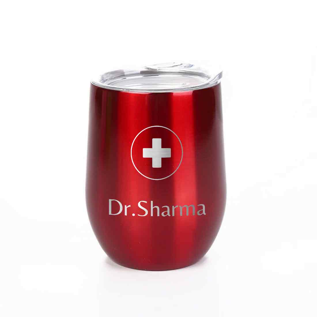 Personalized Stainless Steel Travel Coffee Flask Mug With Lid Gift for Doctor - Image 20
