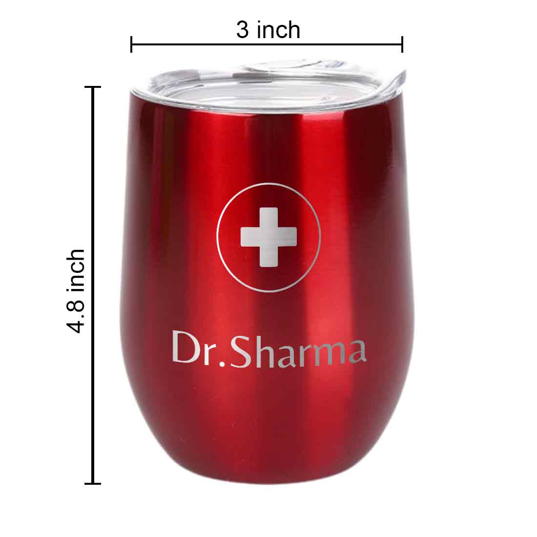 Personalized Stainless Steel Travel Coffee Flask Mug With Lid Gift for Doctor - Image 24