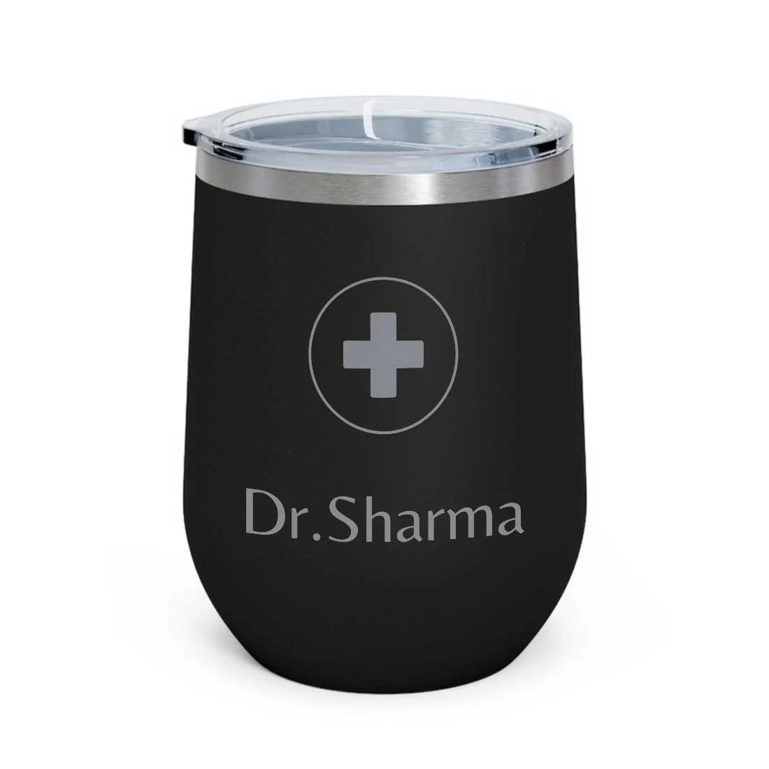 Personalized Stainless Steel Travel Coffee Flask Mug With Lid Gift for Doctor - Image 3