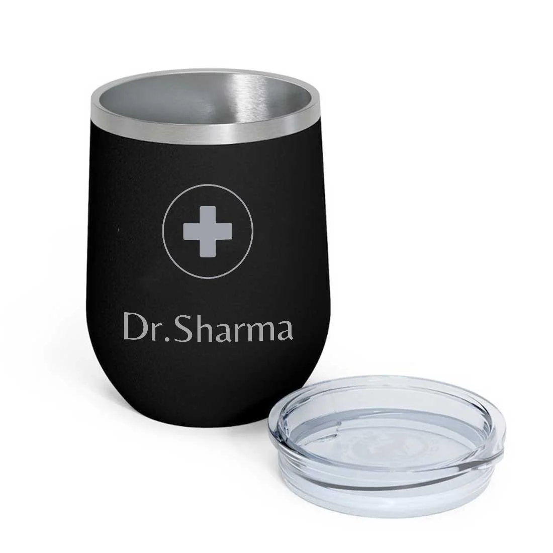 Personalized Stainless Steel Travel Coffee Flask Mug With Lid Gift for Doctor - Image 6