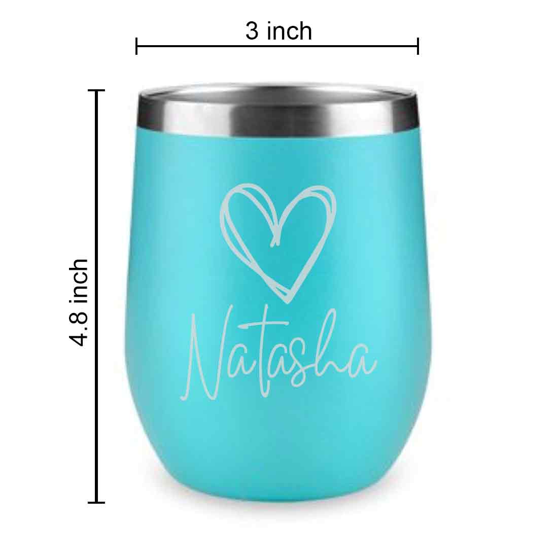 Customized Insulated Coffee Flask Mug With Name Engraved Design (350 ML) - Heart - Image 18