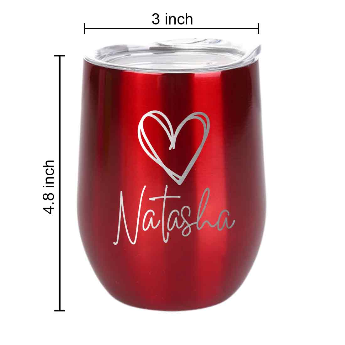 Customized Insulated Coffee Flask Mug With Name Engraved Design (350 ML) - Heart - Image 25