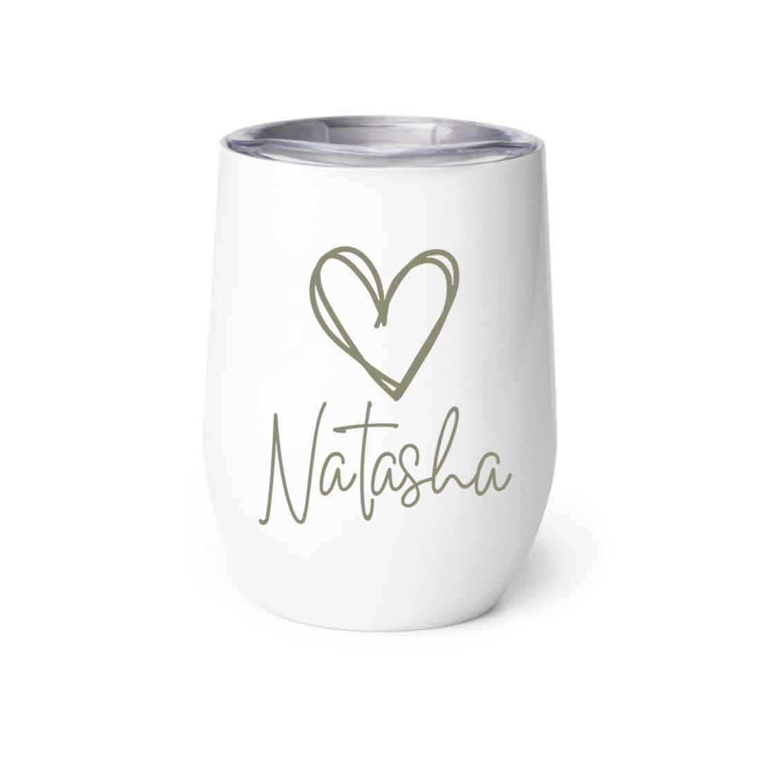 Customized Insulated Coffee Flask Mug With Name Engraved Design (350 ML) - Heart - Image 32