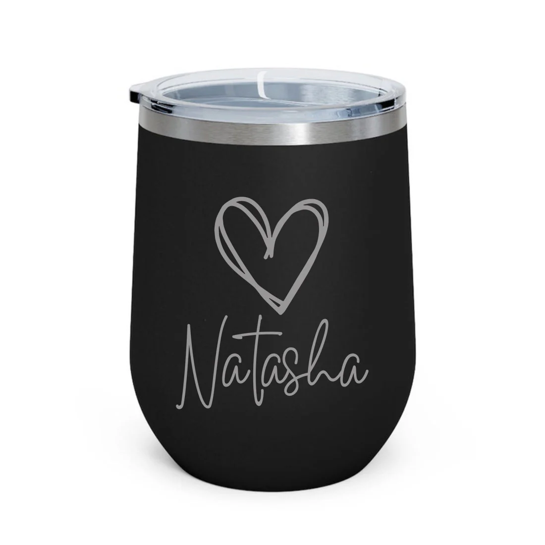 Customized Insulated Coffee Flask Mug With Name Engraved Design (350 ML) - Heart - Image 5