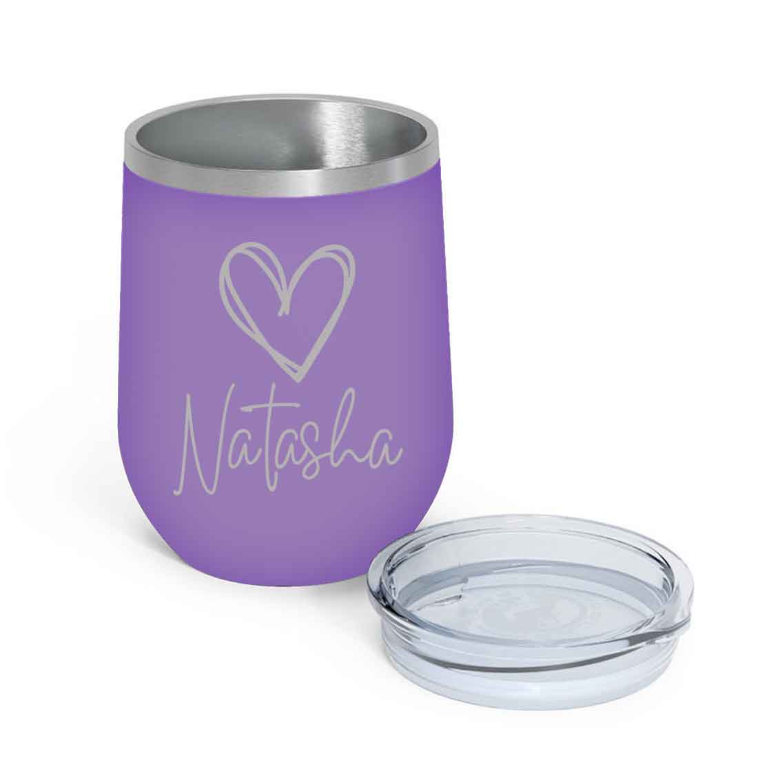 Customized Insulated Coffee Flask Mug With Name Engraved Design (350 ML) - Heart - Image 8