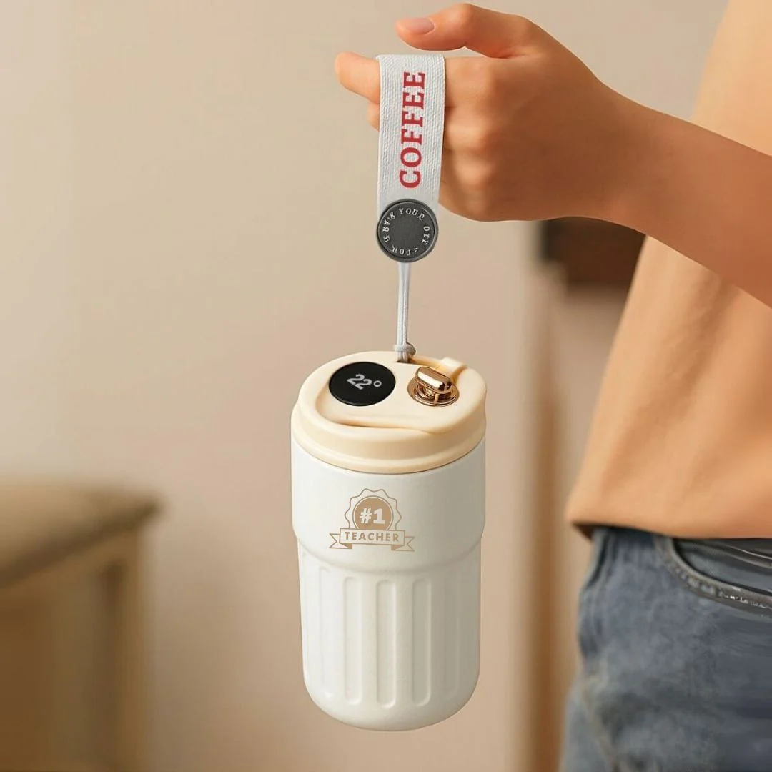 Coffee Flask with Temperature Display Thermos | Perfect Teachers Day Mug Gift - Image 6