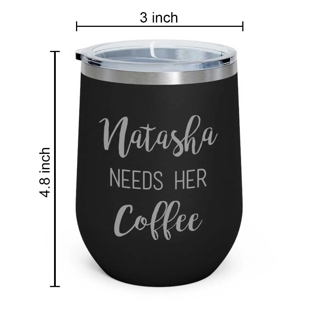 Personalised Coffee Insulated Cup With Lid for Travelling Portable Cup (350 ML) - Coffee Lover - Image 6