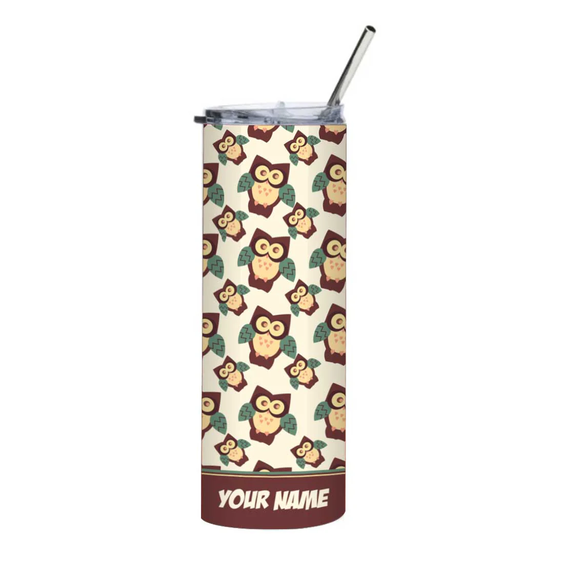 Nutcase Coffee Insulated Tumbler with Metal Straw - Personalized Stainless Steel Travel Mug 600ml - Image 5