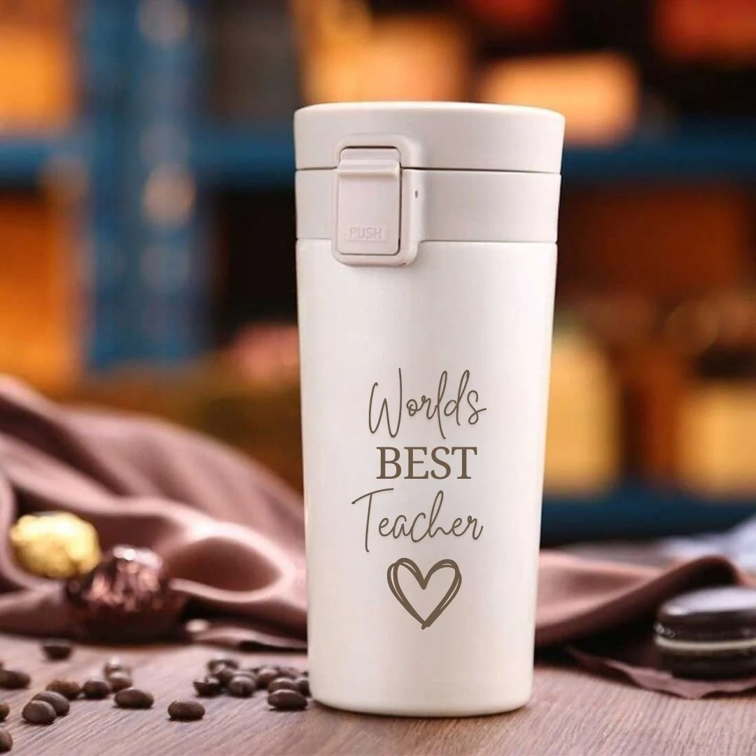 Coffee Mug for Teacher Stainless Steel Travel Flask-Perfect Teacher Day Gift (380 ML)