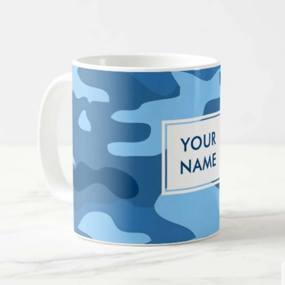 Personalized Classy Mug - Blue Camo - Image 2