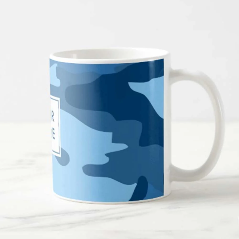 Personalized Classy Mug - Blue Camo - Image 4