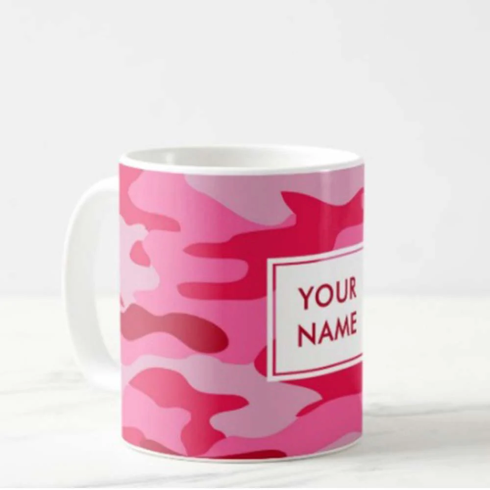Customized Beautiful Mug - Pink Camo - Image 2