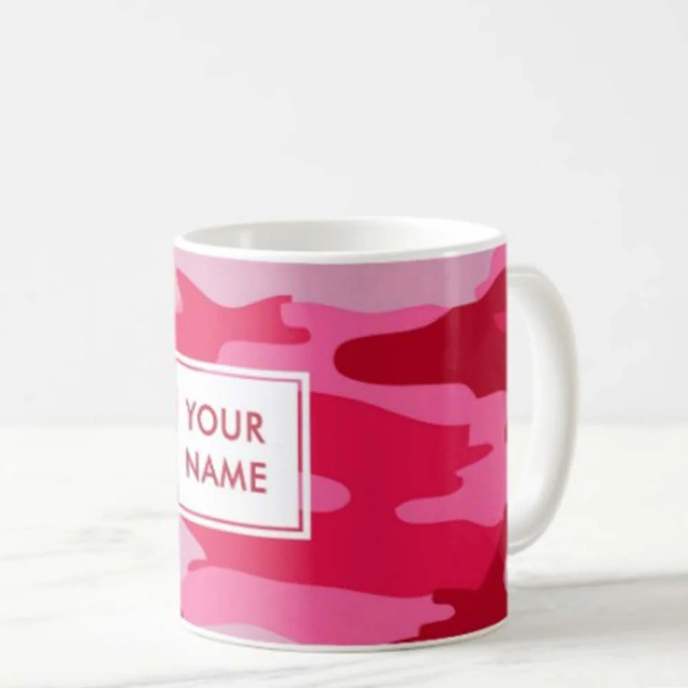 Customized Beautiful Mug - Pink Camo - Image 3