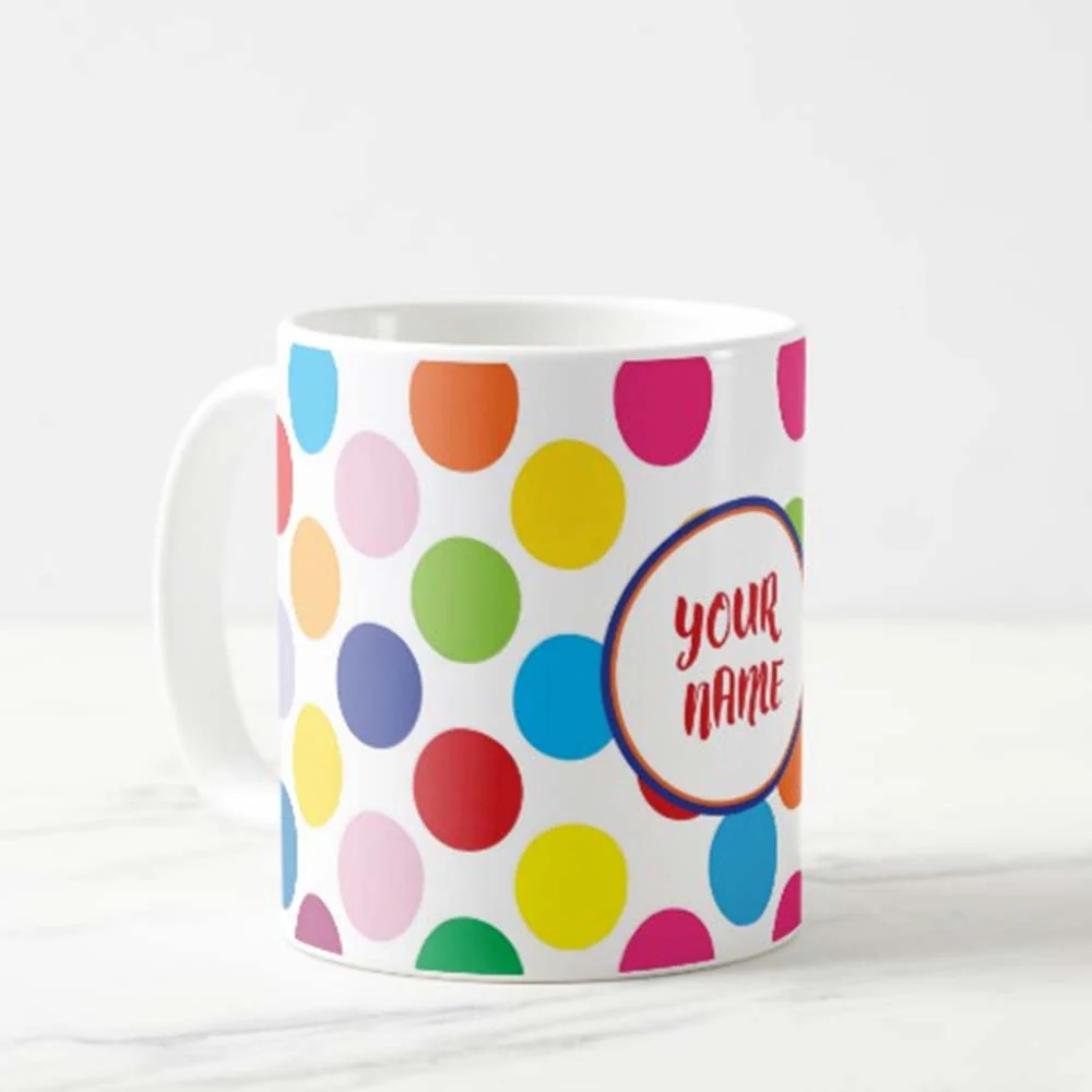 Personalized Photo Cup - Polka Dots - Image 2