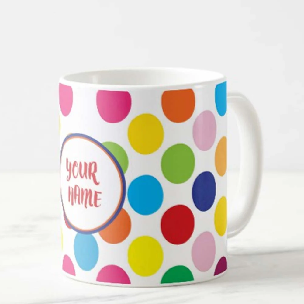 Personalized Photo Cup - Polka Dots - Image 3