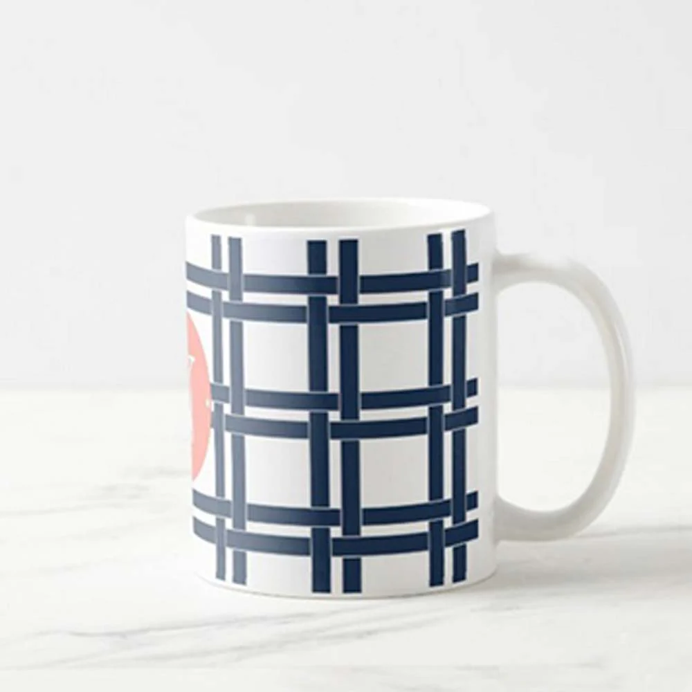 Custom Coffee Mug With Photo - Black Checks - Image 4