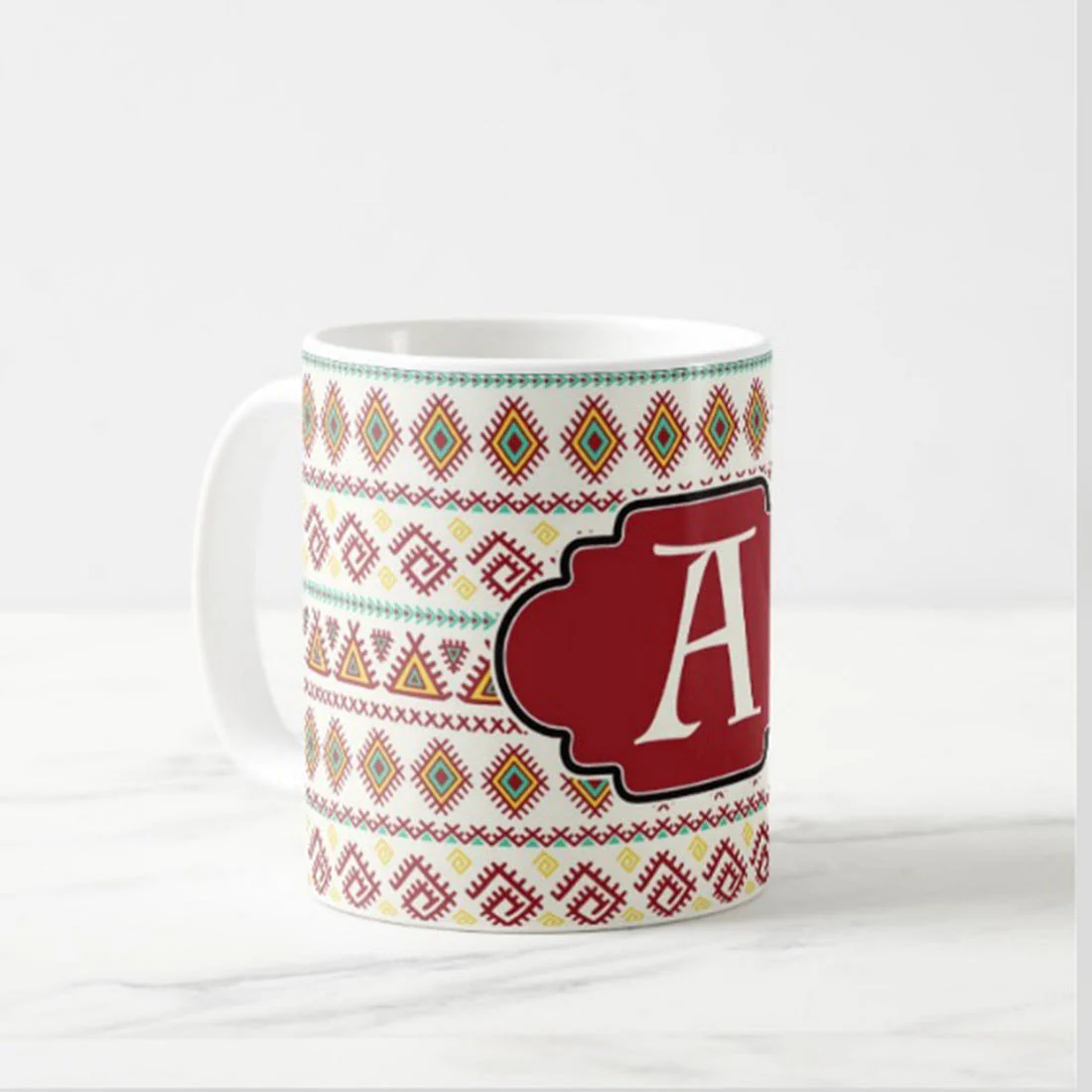 Personalized Printed Cups - Red Ethnic - Image 2