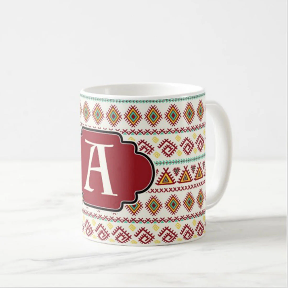 Personalized Printed Cups - Red Ethnic - Image 3