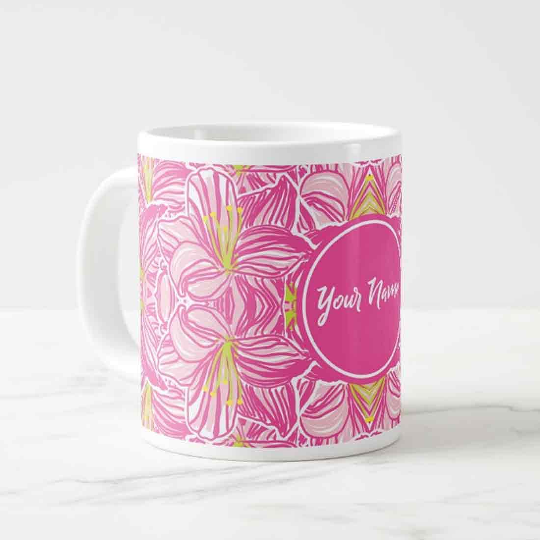Personalized Coffee Mug Printing - Pink Floral - Image 2