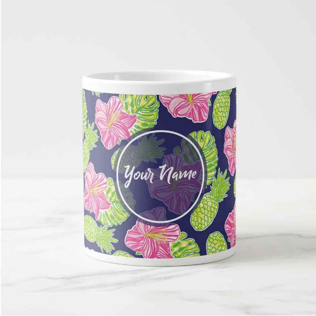 Personalised Photo Mug - Pineapple Leaves
