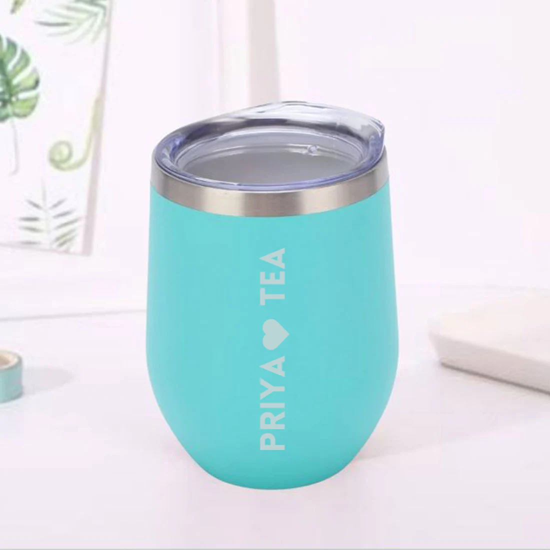Personalised Coffee Mug With Lid Engraved Stainless Steel Travel Mug Cup (350 ML) - Tea Lover - Image 19