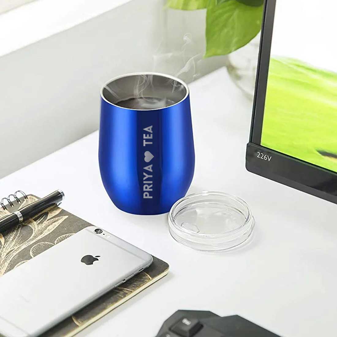 Personalised Coffee Mug With Lid Engraved Stainless Steel Travel Mug Cup (350 ML) - Tea Lover - Image 27