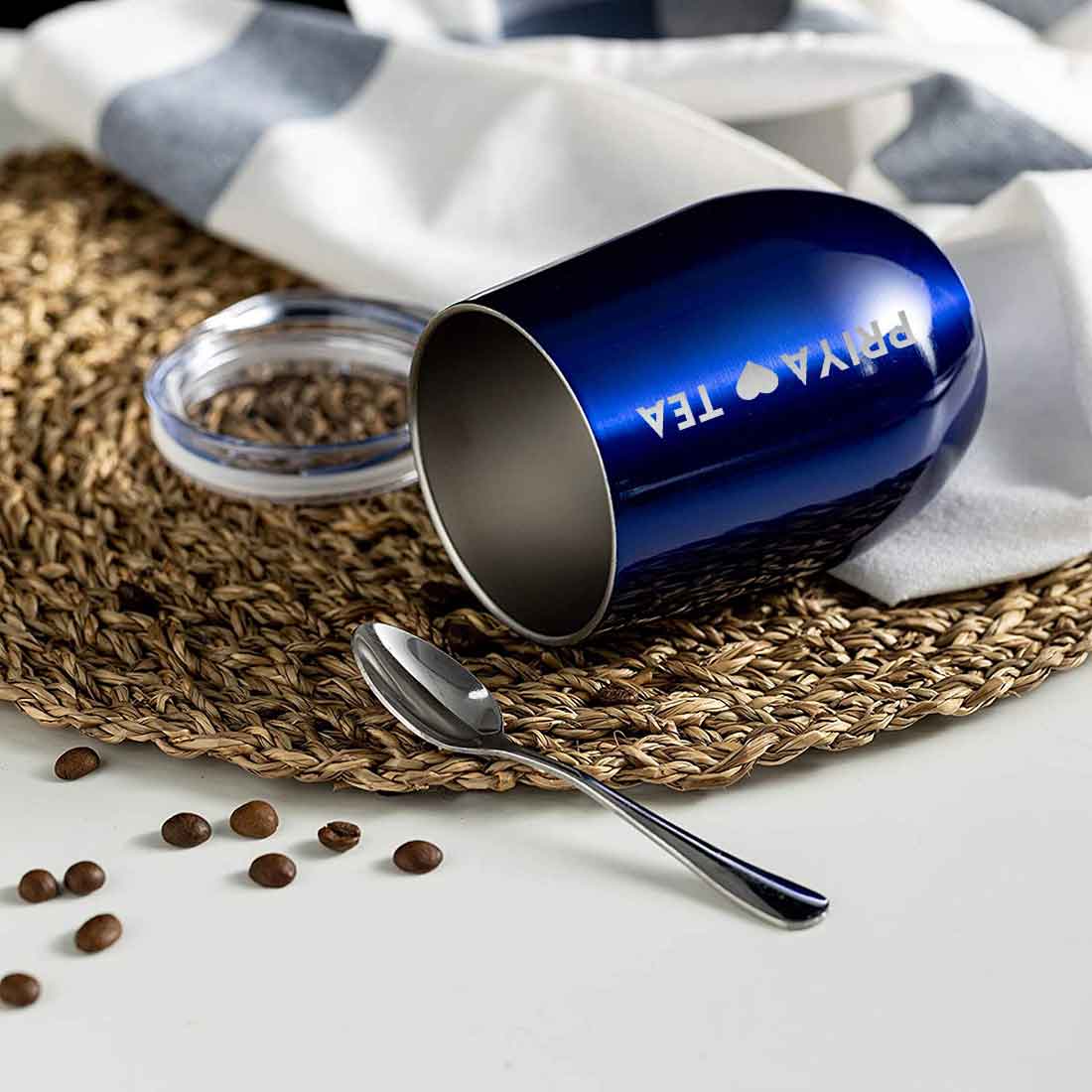 Personalised Coffee Mug With Lid Engraved Stainless Steel Travel Mug Cup (350 ML) - Tea Lover - Image 30