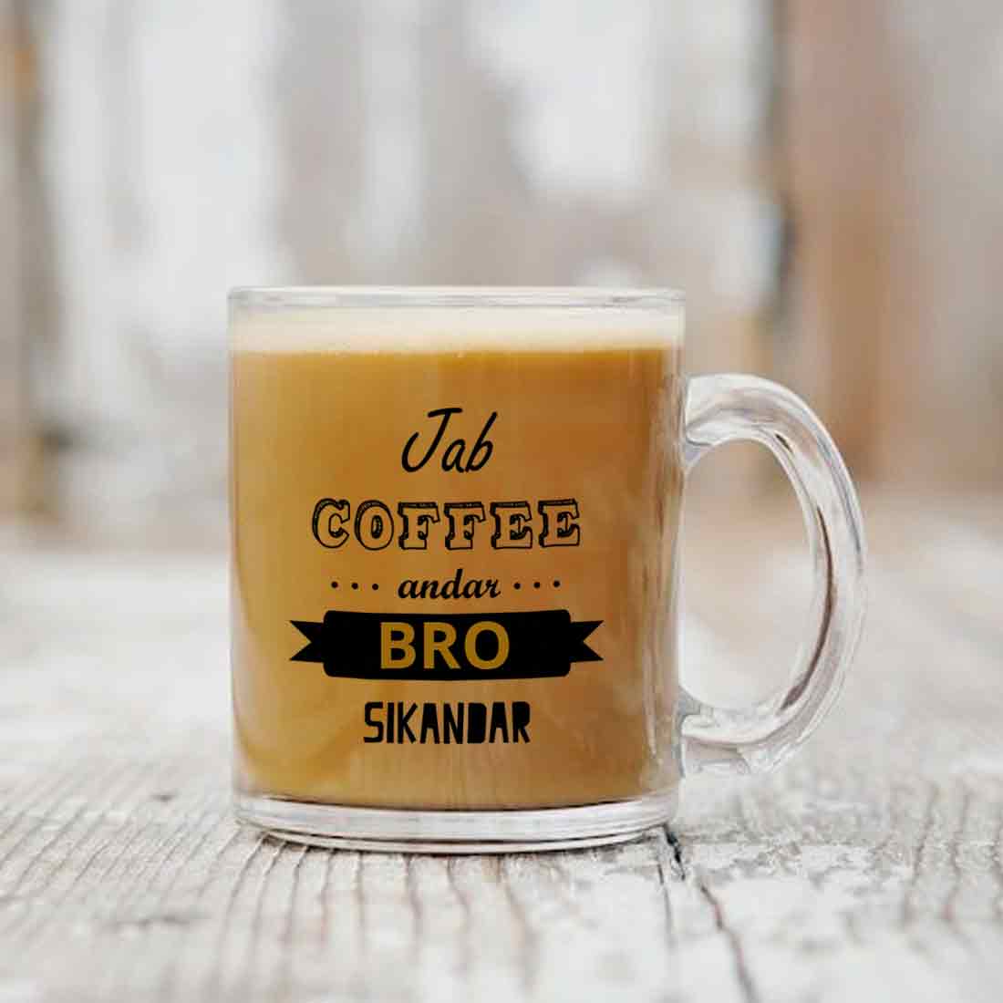 Coffee Mugs For Brother Rakhi Mug Glass Cup - Bro Bhaiya Bhai