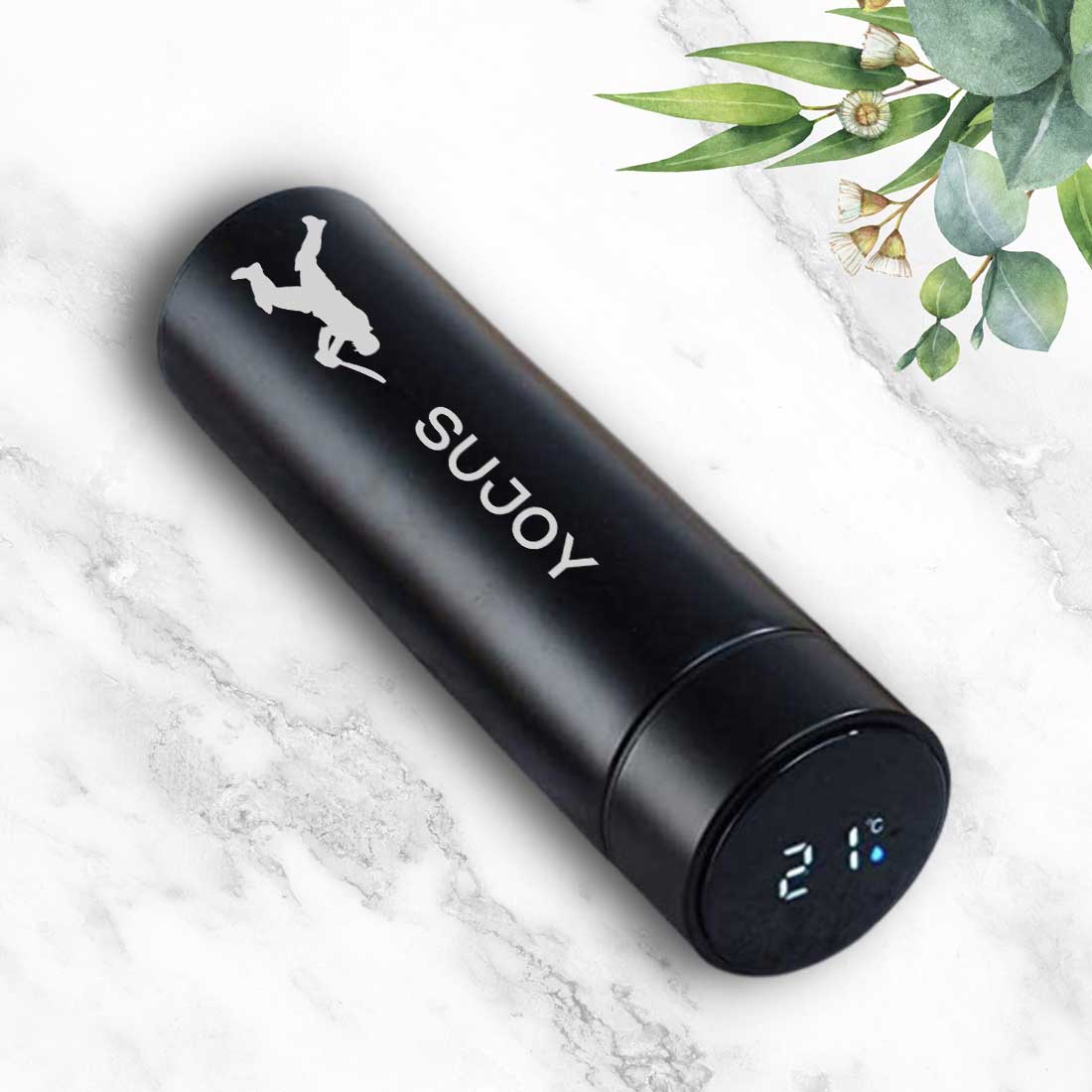 Customized Engraved Bottle Thermos Flask for Tea Temperature Display - Cricket - Image 4