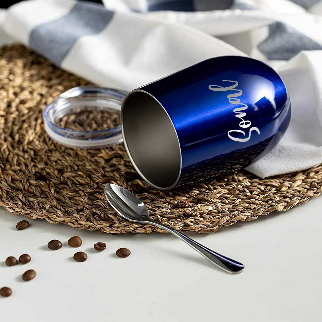 Personalised Coffee Travel Mug With Lid for Travelling Portable Cup for Car (350 ML) - Name - Image 30