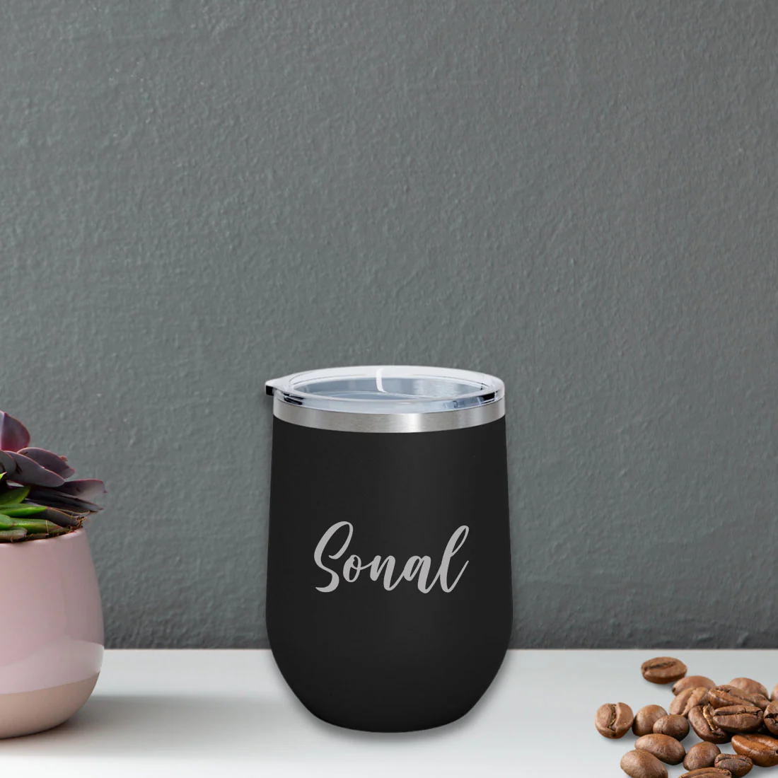 Personalised Coffee Travel Mug With Lid for Travelling Portable Cup for Car (350 ML) - Name - Image 8